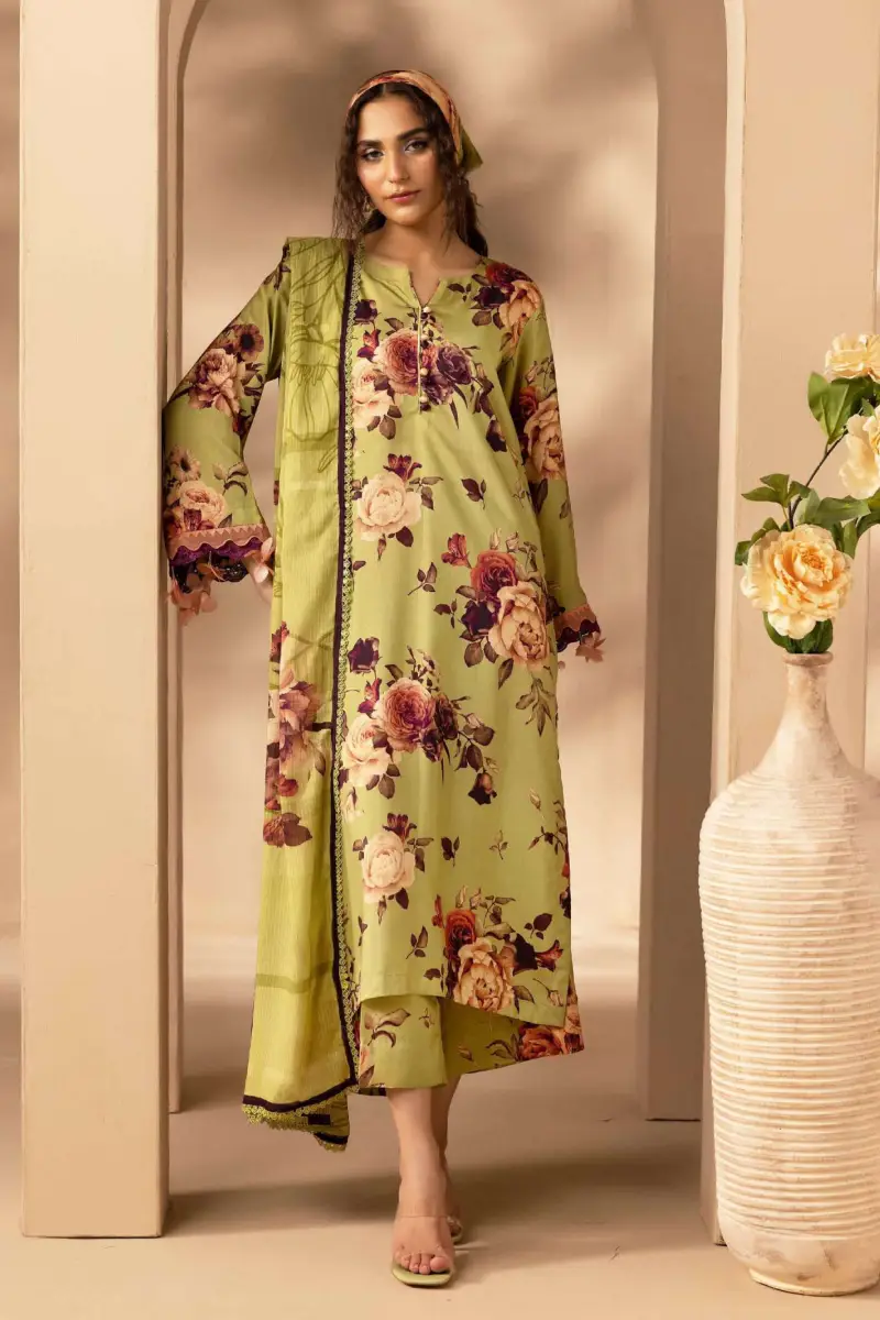 Bin Naeem Earth Whisper 3 Piece Printed Lawn Suit
