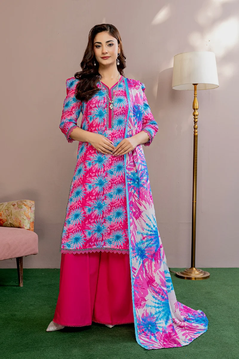 Bin Naeem Platinum floral freedom 3 Piece Luxury Printed Lawn Suit